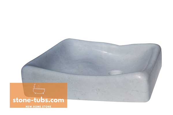 white marble basin