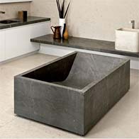 large freestanding stone bath