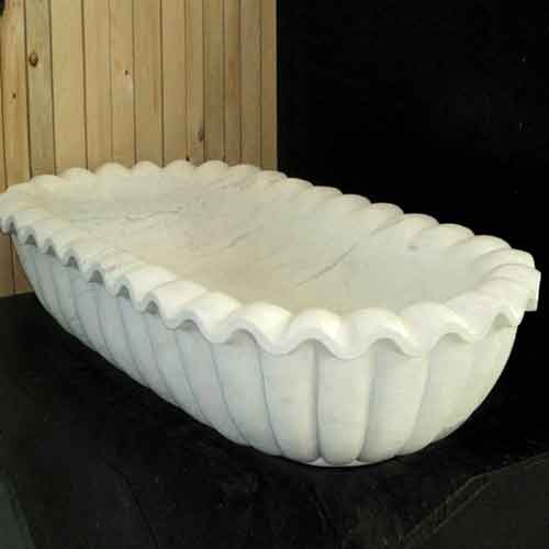 white marble stand alone tubs