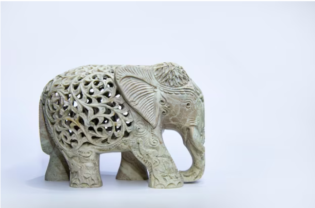 elephant mini marble statue
