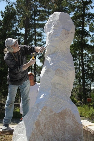 Creating a marble statue
