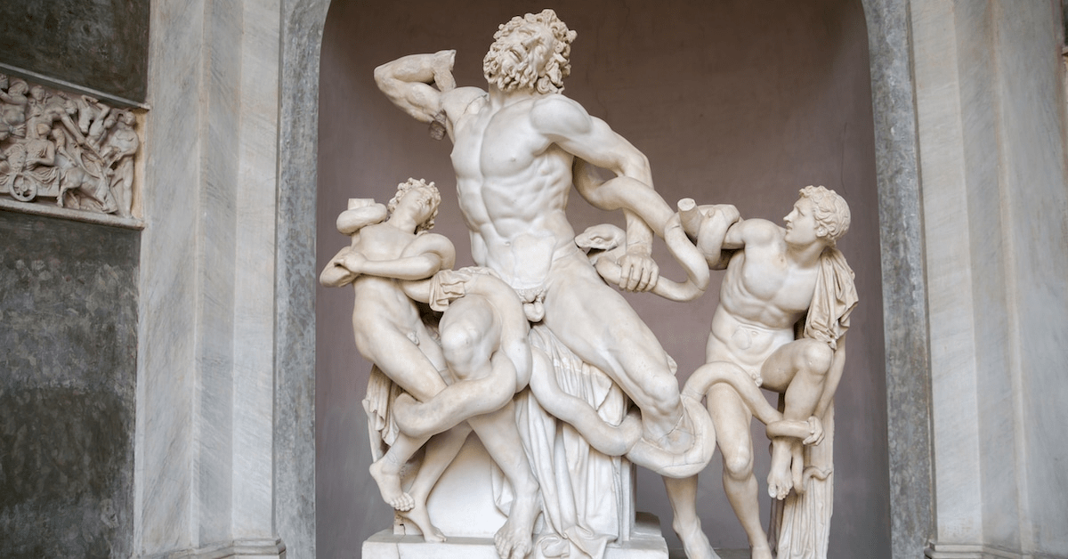 The Laocoon and His Sons marble statue