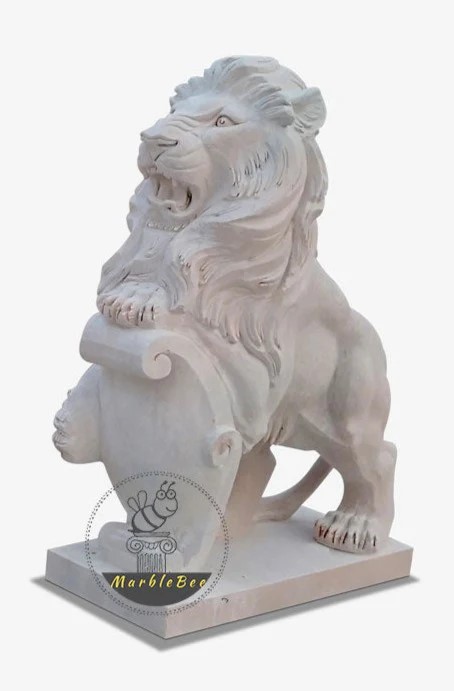 Classybath Stone Tubs white marble lion statue Classybath Stone Tubs white marble lion statue